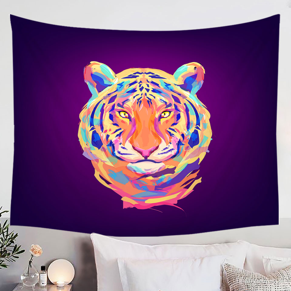 Artistic Wall Decor fo Colorful Tiger