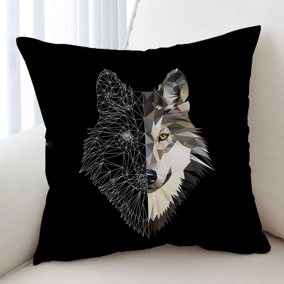Artistic Wolf Mens Cushion for Decorate