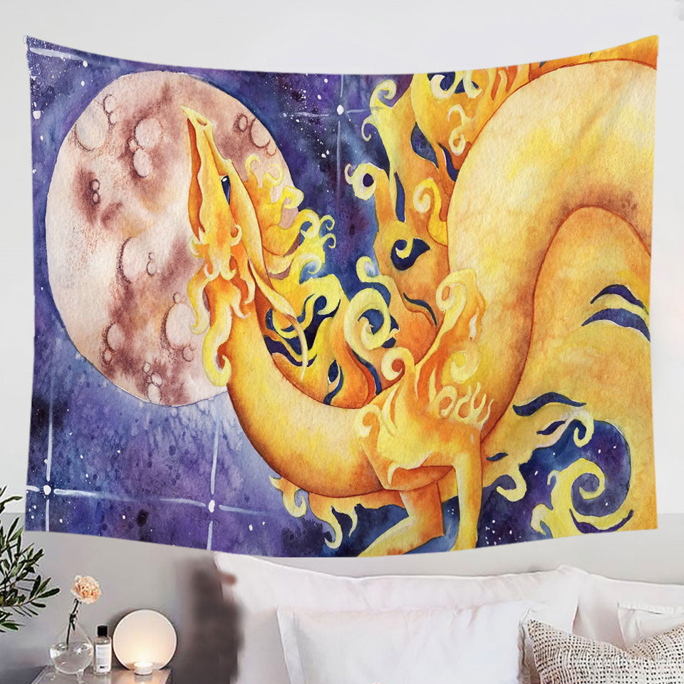 As-the-Sun-Dances-Yellow-Dragon-Art-Tapestry-Wall-Hanging