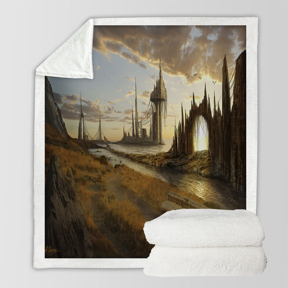 products/Atalantian-City-Luminous-Ages-Fantasy-Art-Throw-Blanket