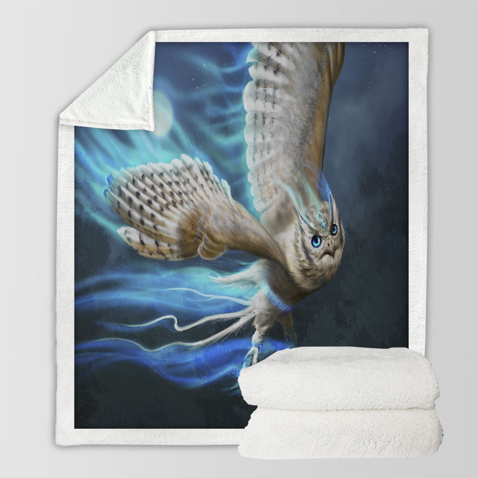 products/Athenas-Cool-White-Owl-Decorative-Throws