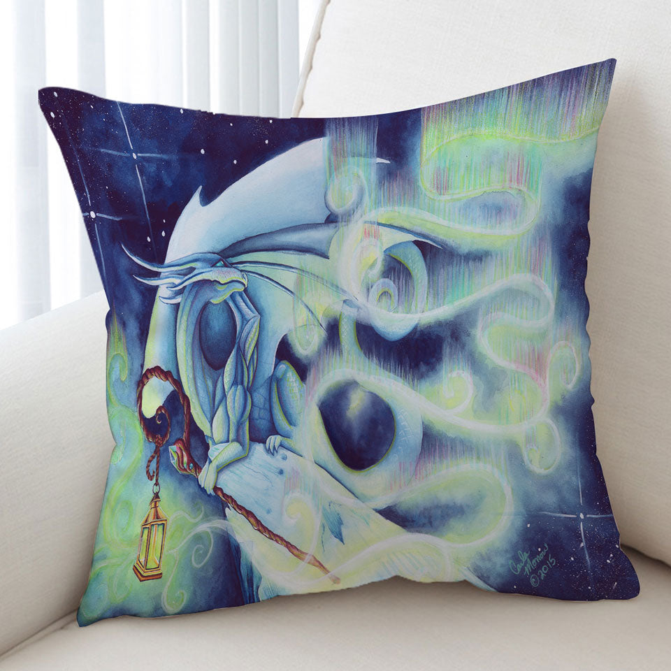 Aurora light Dragon Fantasy Art Decorative Pillows