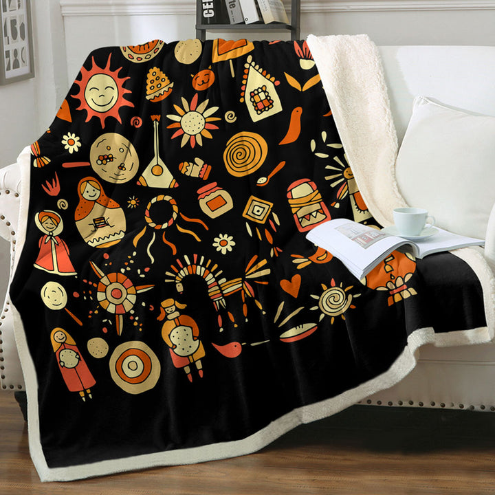 Autumn Colored Sofa Blankets Cute Warmth Home Features