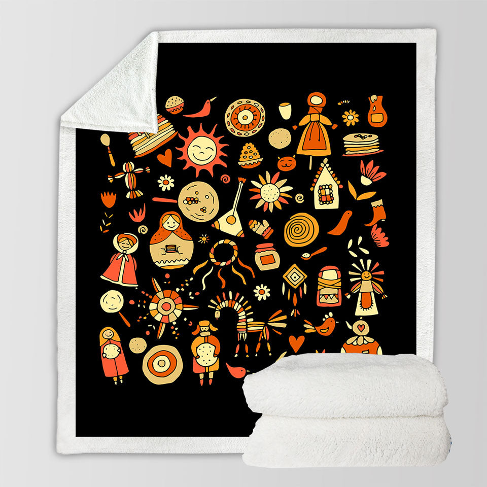 Autumn Colored Throws Cute Warmth Home Features