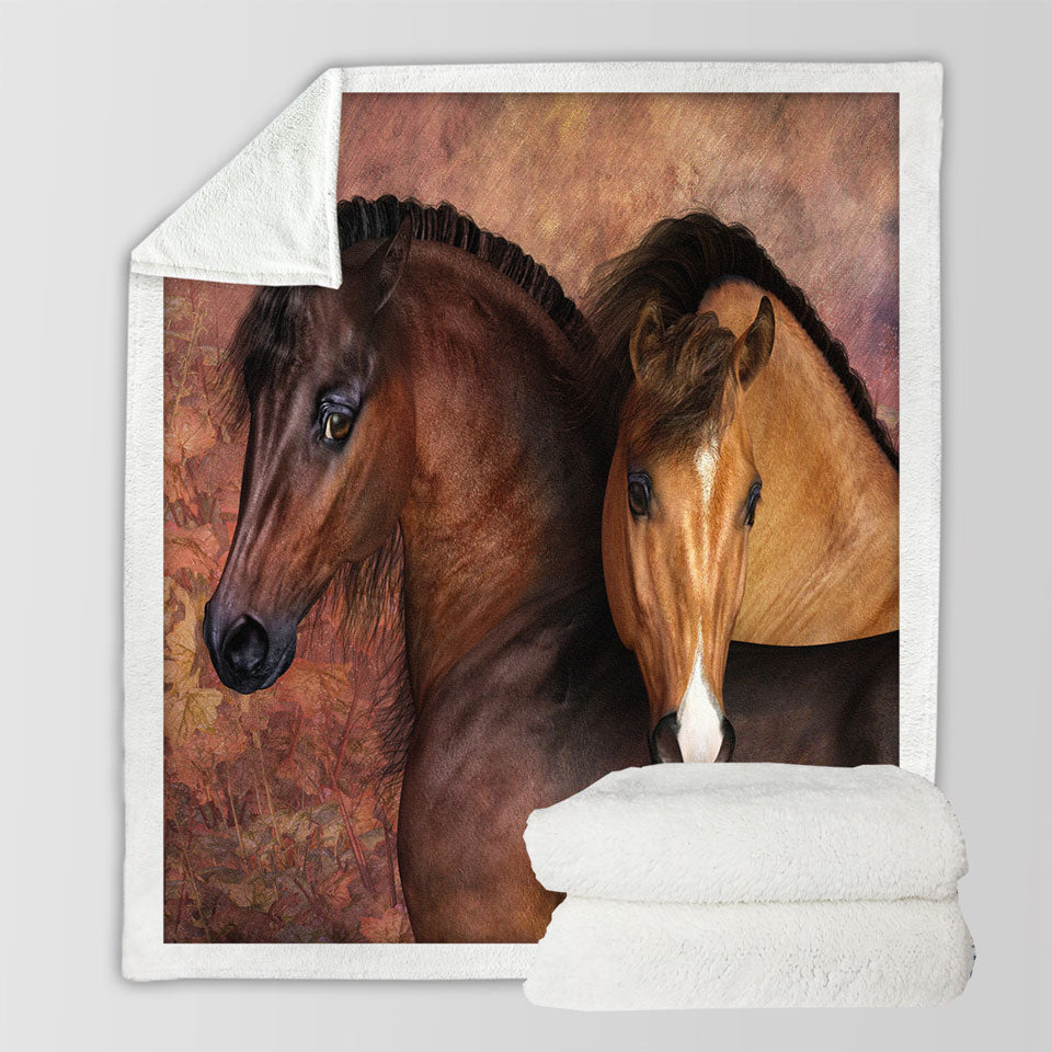 products/Autumn-Colors-Sofa-Blankets-Two-Cute-Horses-Art