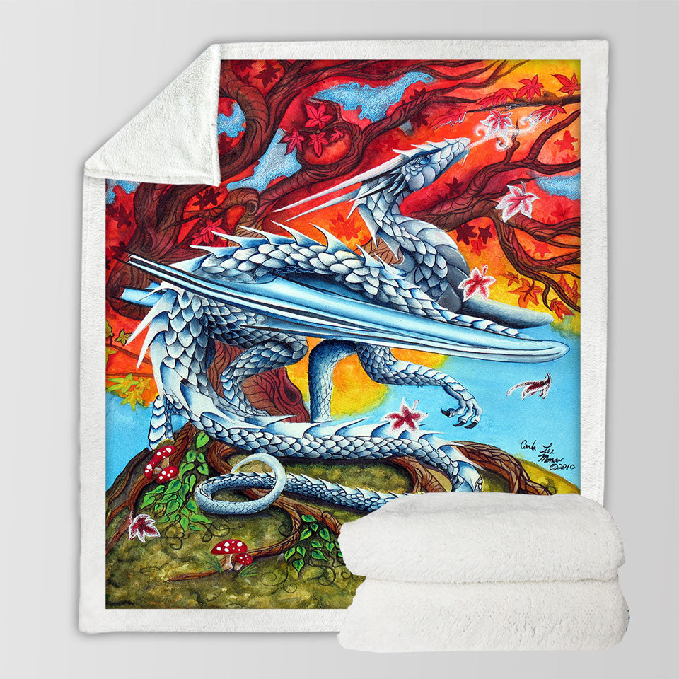 products/Autumn-Tree-vs-the-Winter-Ice-Dragon-Sherpa-Blanket