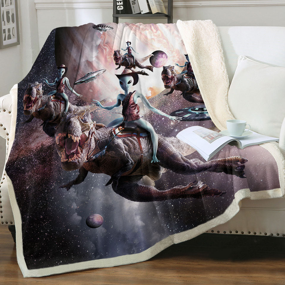 products/Awesome-Blankets-with-Cool-Art-Alien-Riding-Dinosaur-in-Space