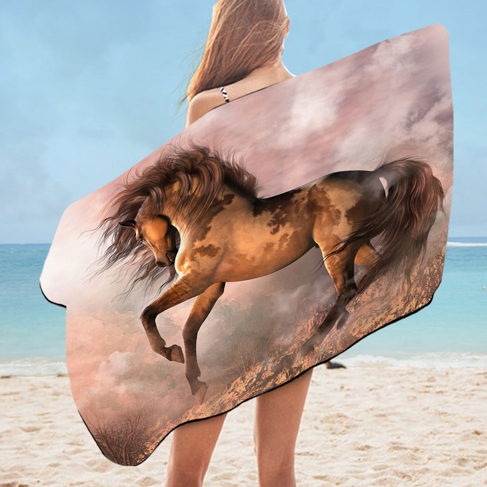 Awesome Pool Towels Wild Horse the Wild Spirit