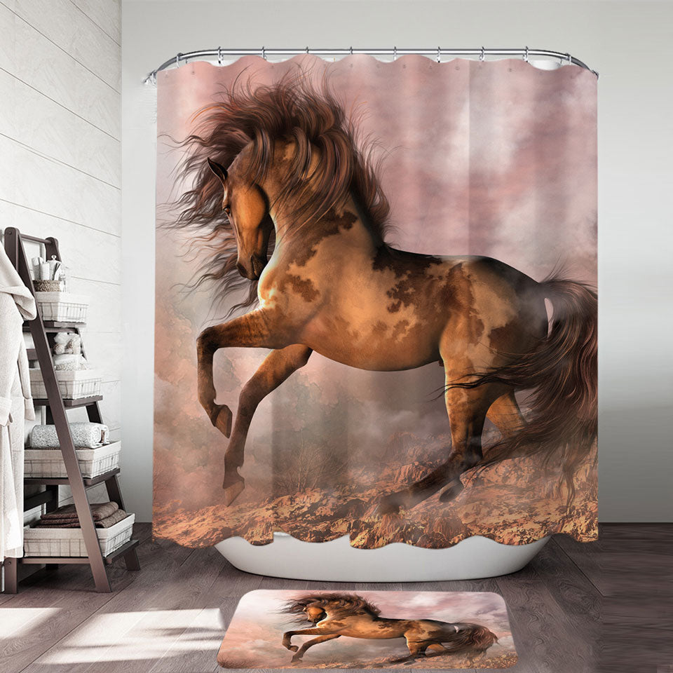 Awesome Shower Curtain Wild Horse the Wild Spirit