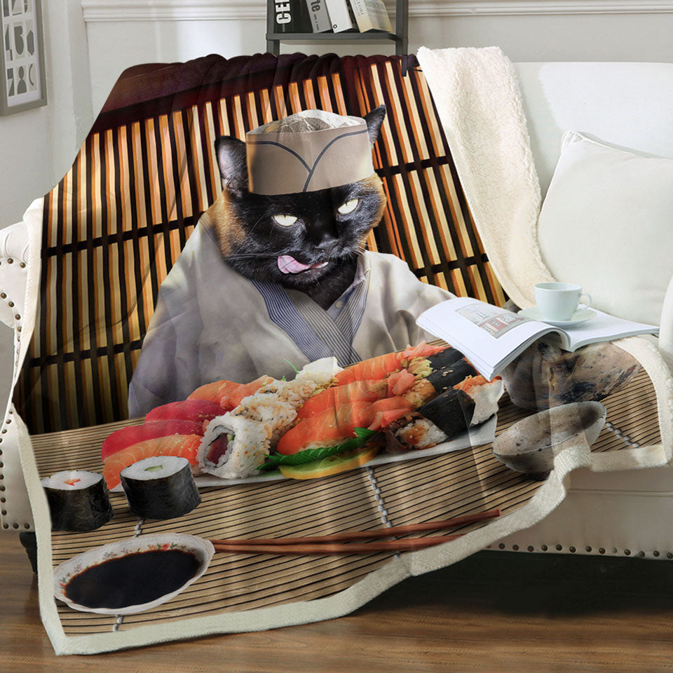 products/Awesome-Throw-Blanket-Cool-Art-Funny-Japanese-Sushi-Chef-Cat