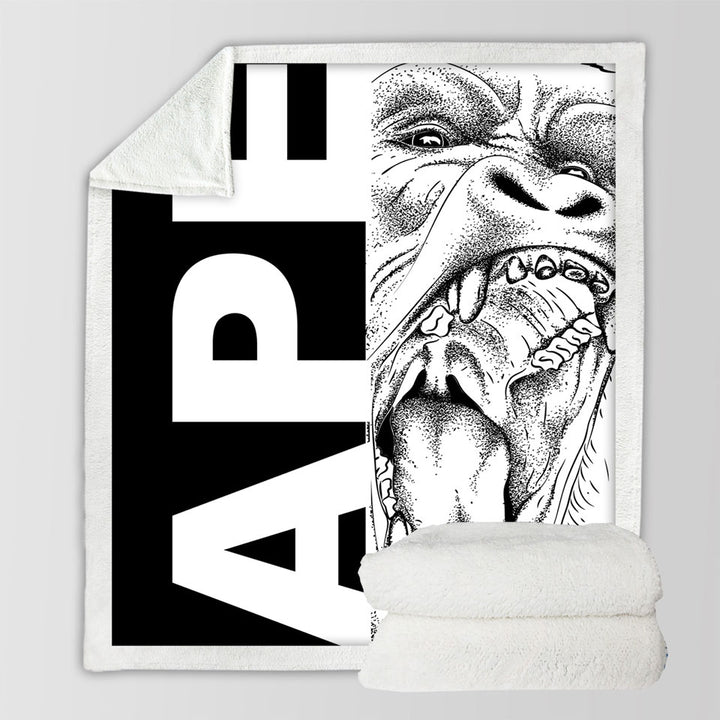 Awesome Throw Blanket with Ape
