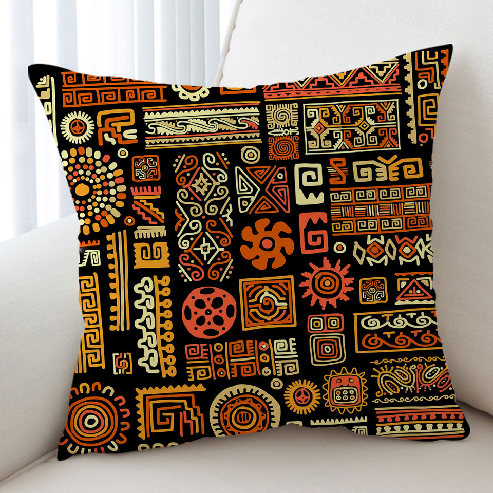 Aztec Cushions Native American Symbols