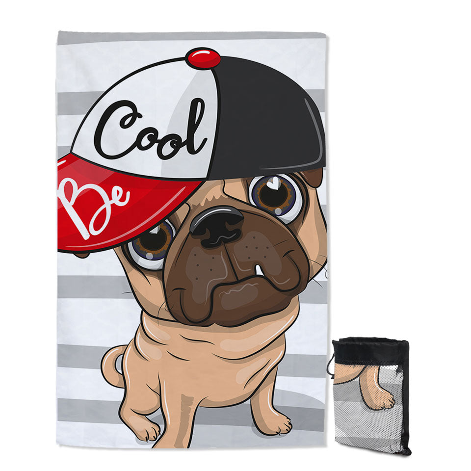 Be Cool Pug Dog Kids Swimming Towels