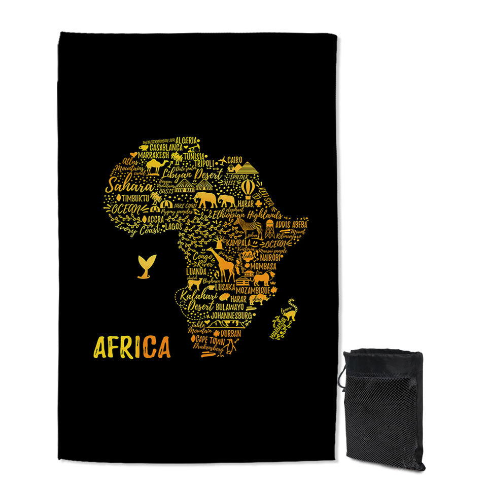 Beach Towels for Travel of Fascinating Africa The African Continent