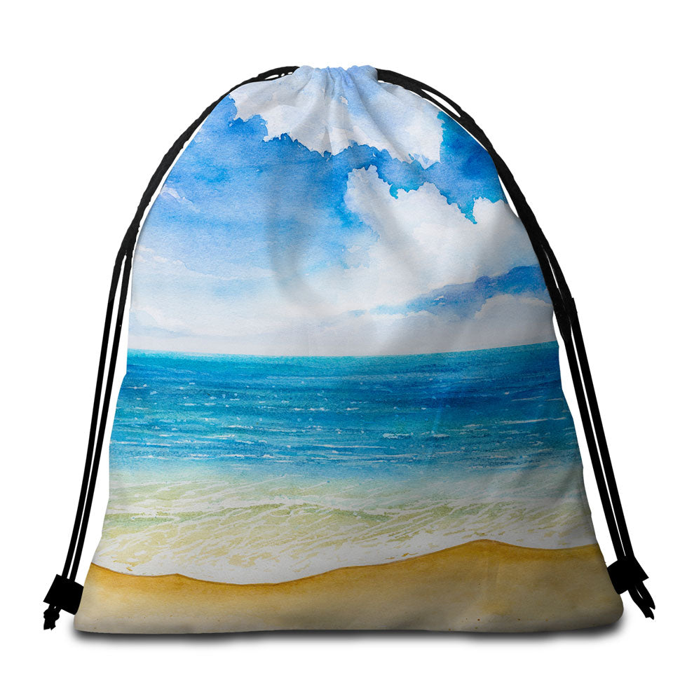 Beach and Ocean Beach Towel Bags
