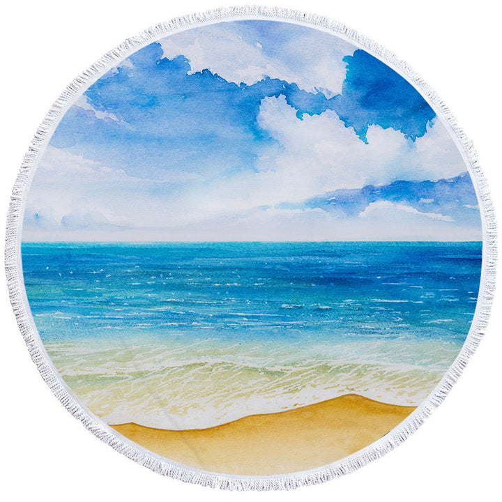 Beach and Ocean Circle Towel