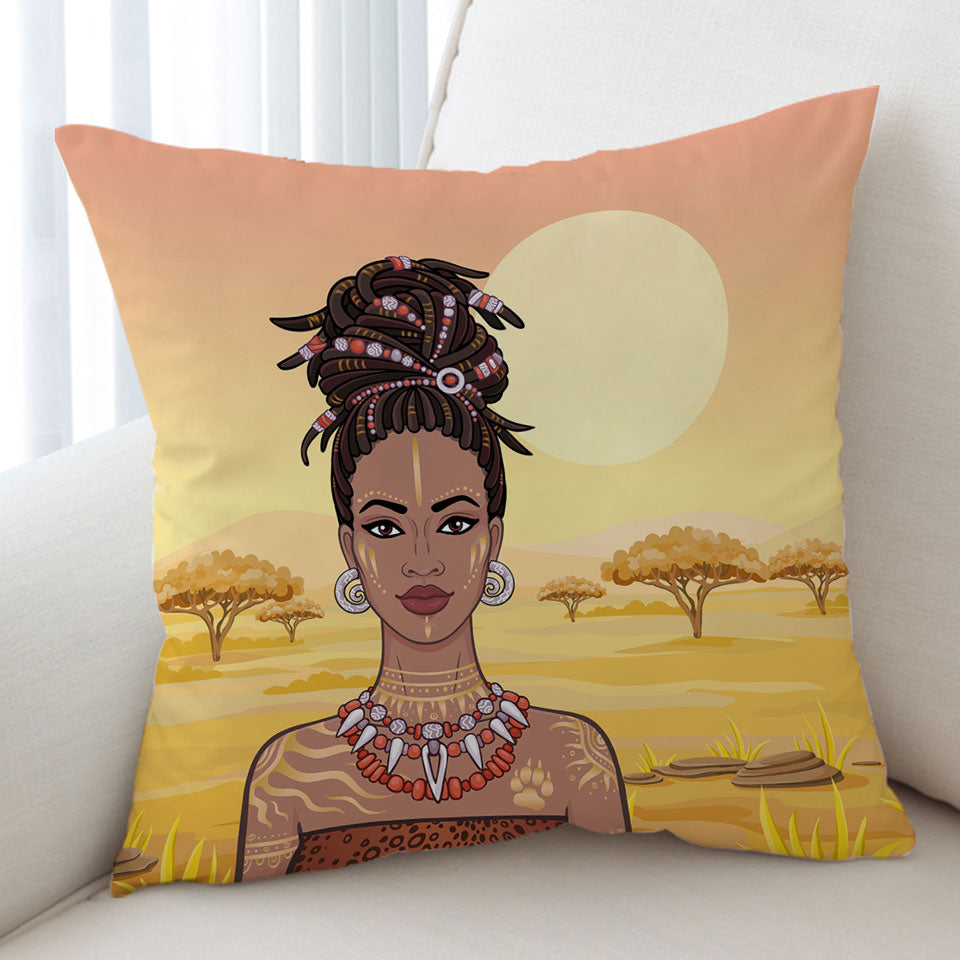 Beautiful African Girl Cushion Cover