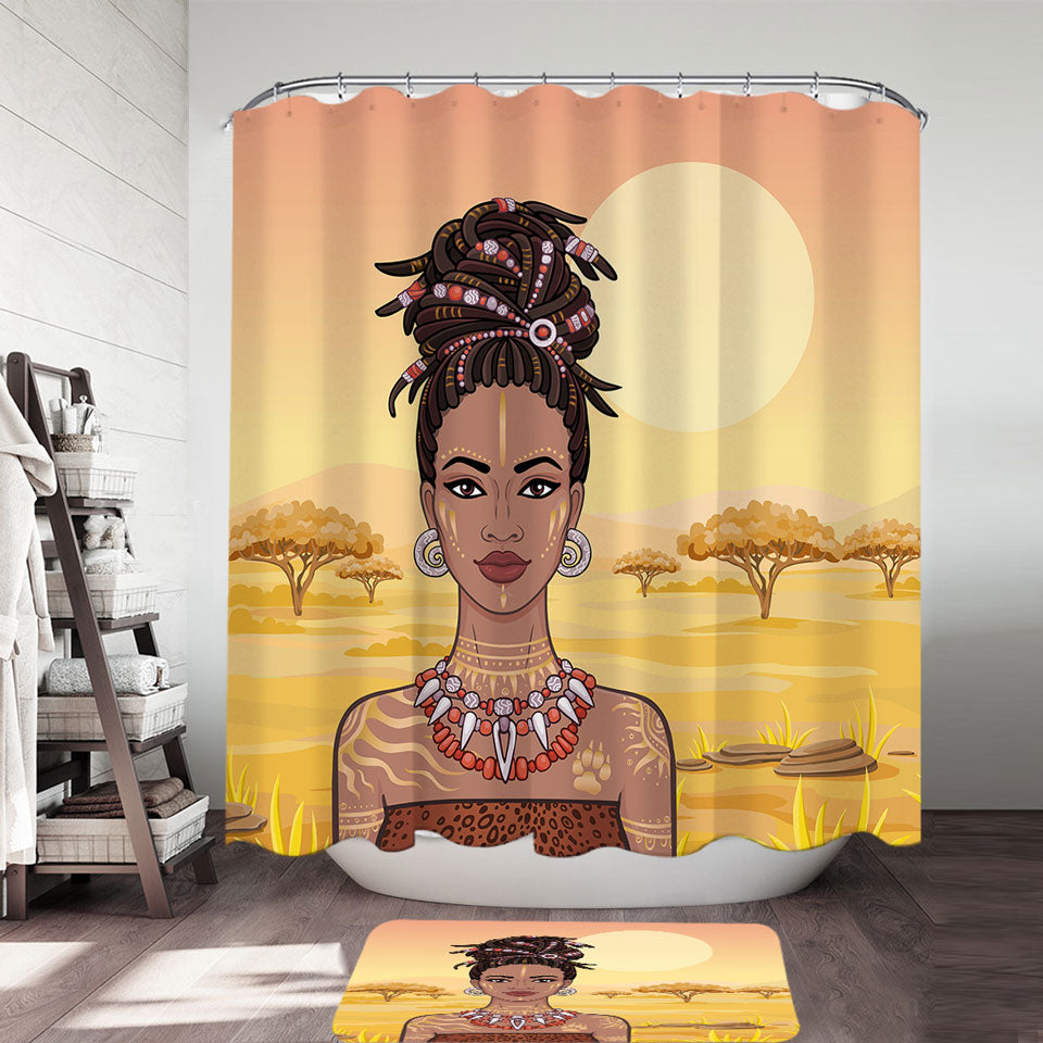 Beautiful African Girl Shower Curtain