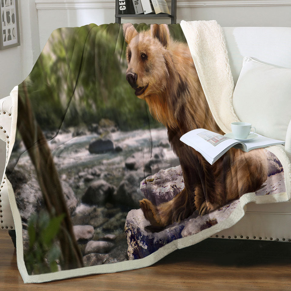 products/Beautiful-Art-Cute-Wild-Bear-Fleece-Blankets