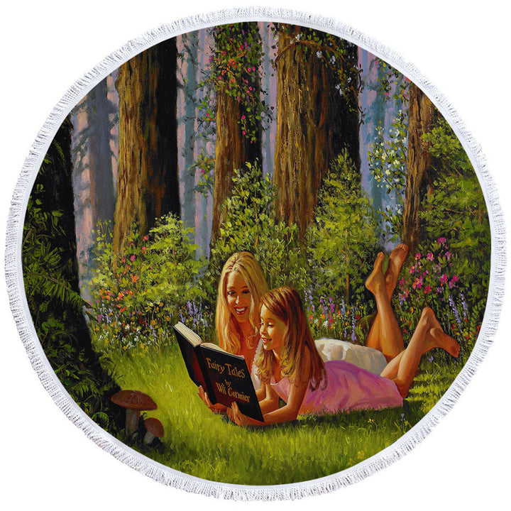 Beautiful Beach Towels Special Moments Mother and Daughter in the Forest