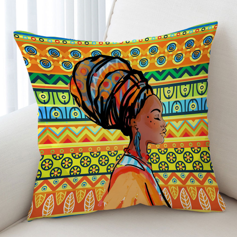 Beautiful Black Girl Cushion