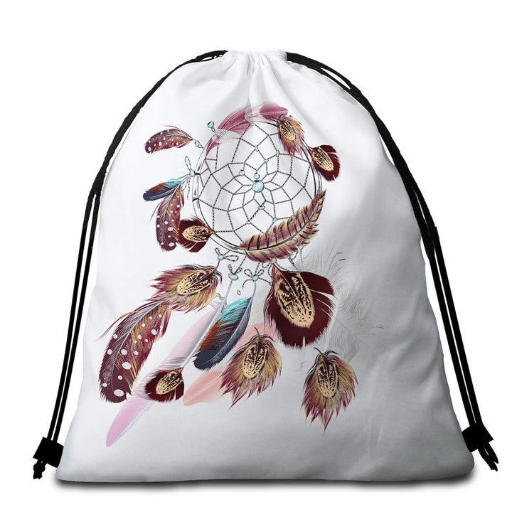 Beautiful Feathers Dream Catcher Beach Towel Pack