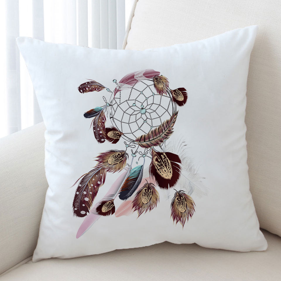 Beautiful Feathers Dream Catcher Cushion Cover