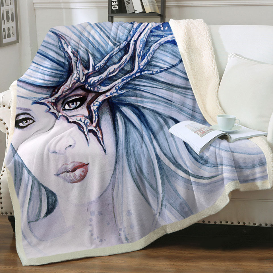 products/Beautiful-Girl-Throw-Blanket-Drawing-Sevania-Ice-Blue-Woman