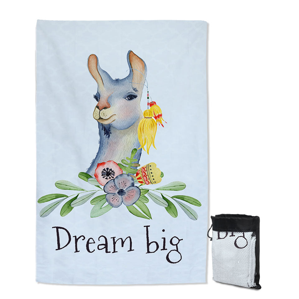Beautiful Inspirational Llama Quick Dry Beach Towel