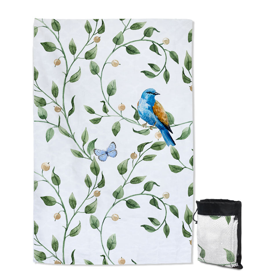 Beautiful Microfiber Towels For Travel Birds and Butterflies