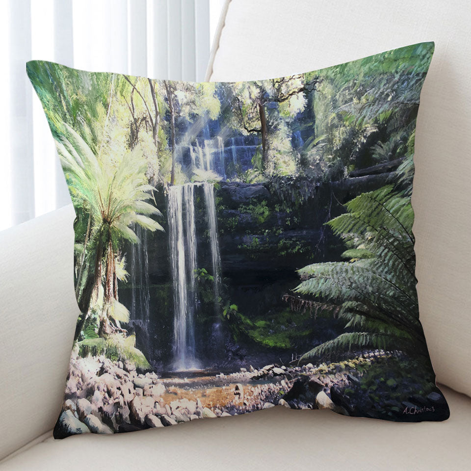 Beautiful Nature Cushion Art Painting Russell Falls