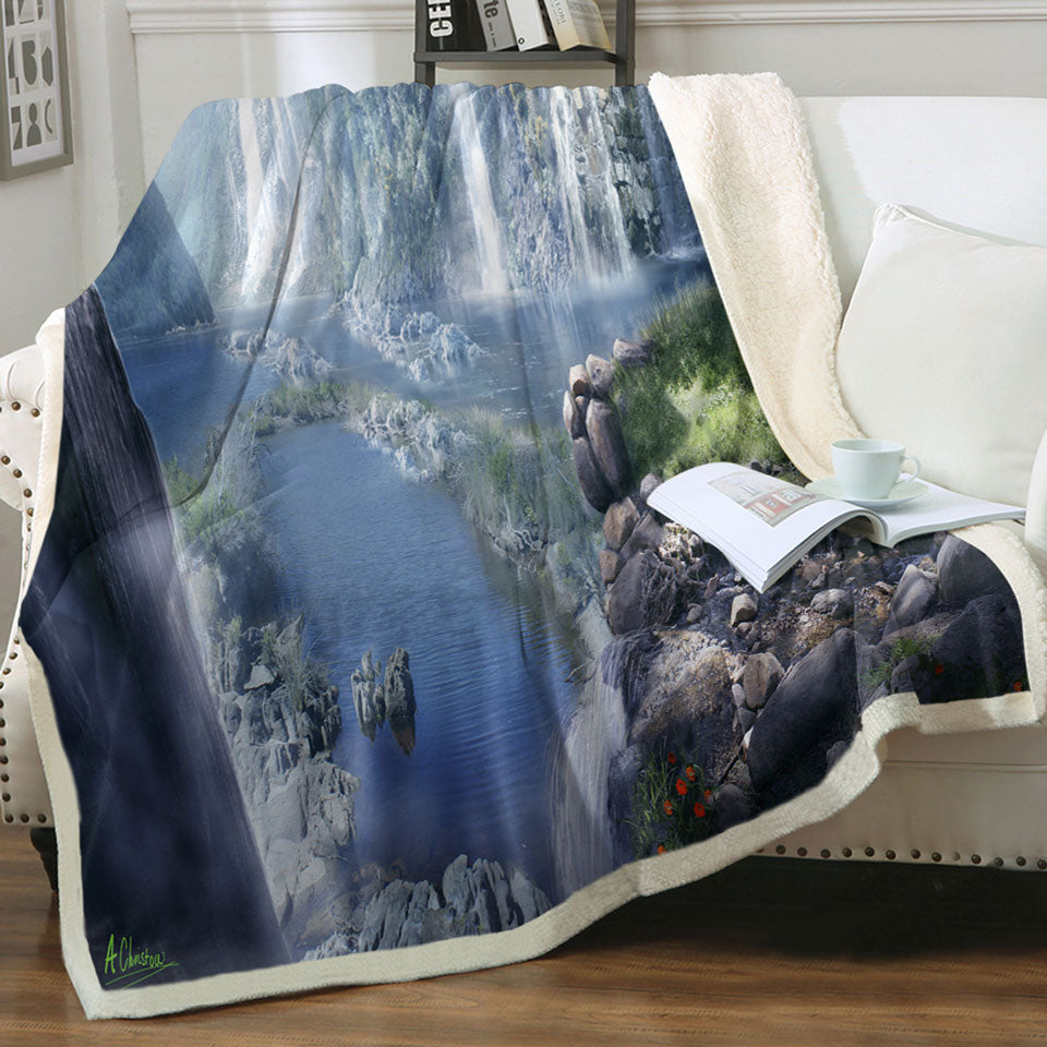 products/Beautiful-Nature-Waterfall-Decorative-Throws-Paradise