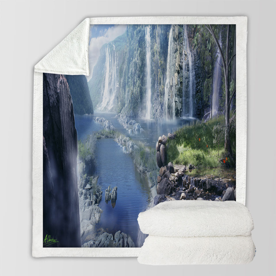products/Beautiful-Nature-Waterfall-Sofa-Blankets-Paradise