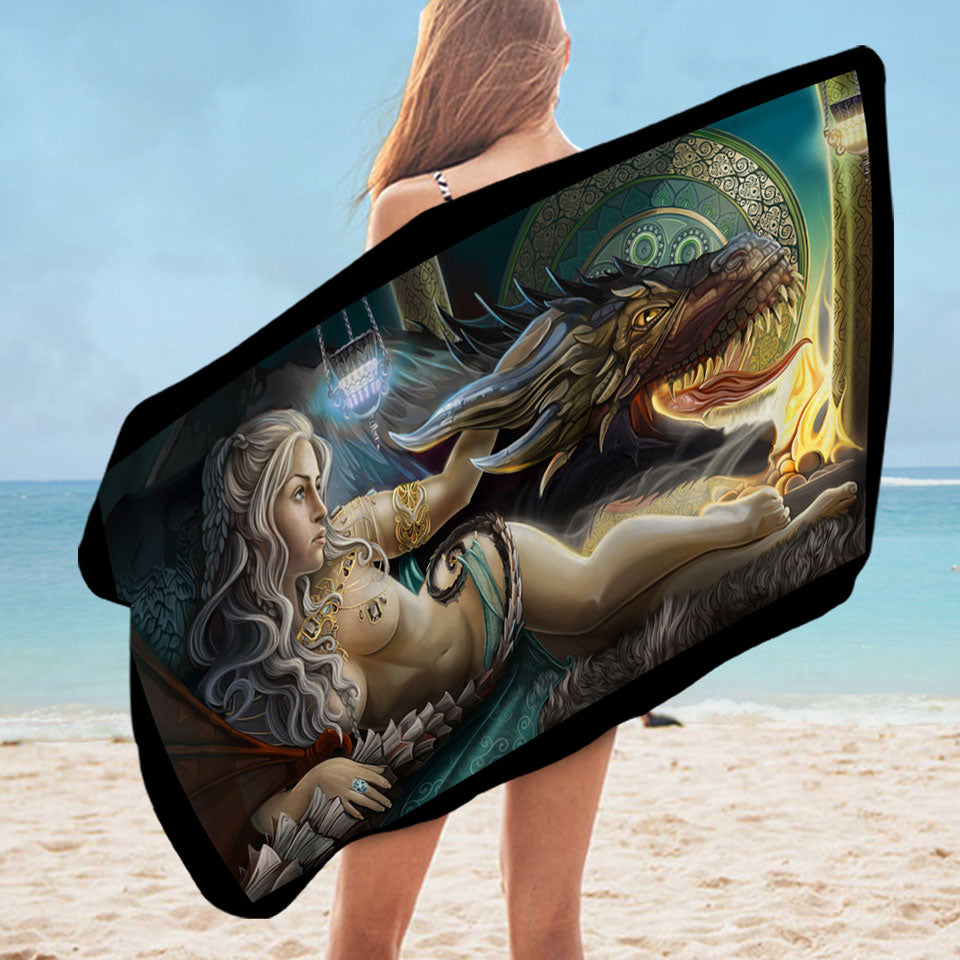 Beautiful Princess Beach Towel Mother of Dragons