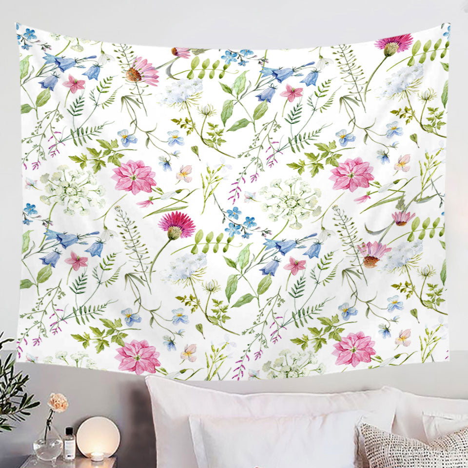 Beautiful Tapestry with Spring Flowers