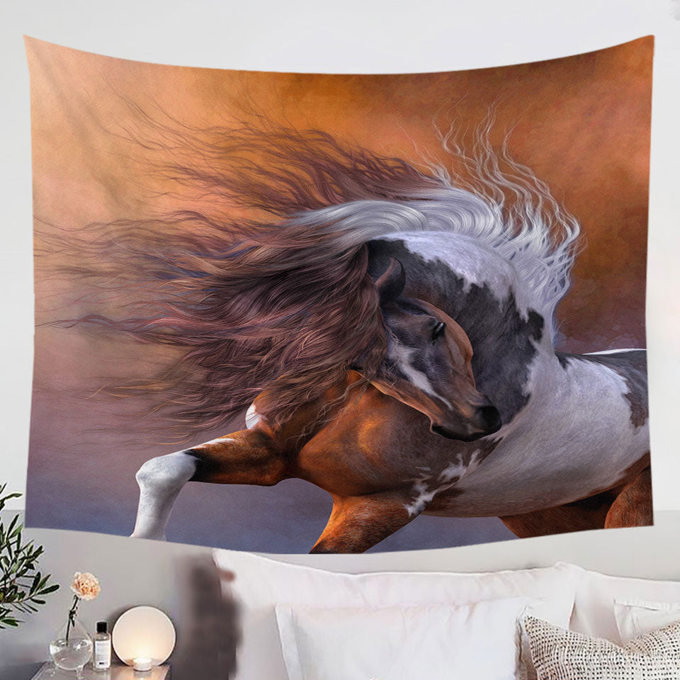 Beautiful-Wall-Decor-Brown-and-White-Pinto-Horse