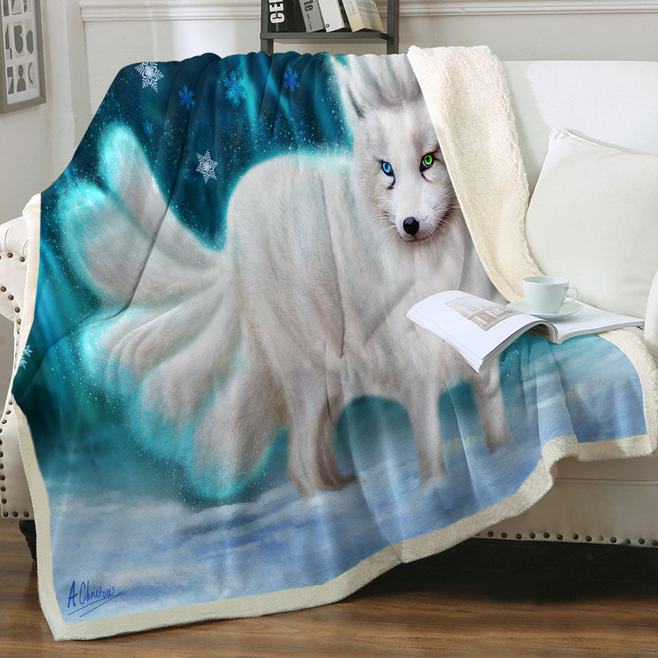 products/Beautiful-White-Snow-Arctic-Fox-Throw-Blanket