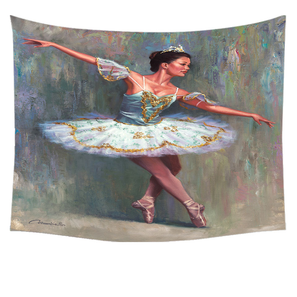Beautiful Woman Wall Decor Painting the Ballet Dancer Tapestry