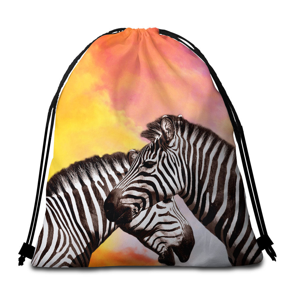 Beautiful Zebra Beach Bags and Towels