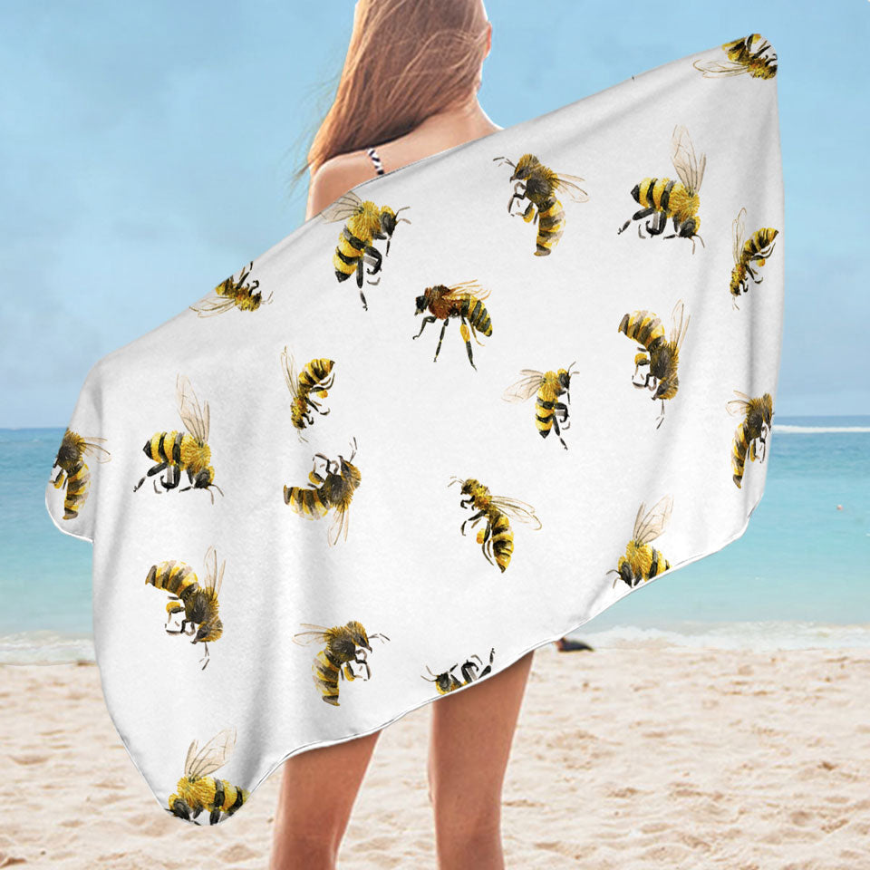 Bees Pool Towels