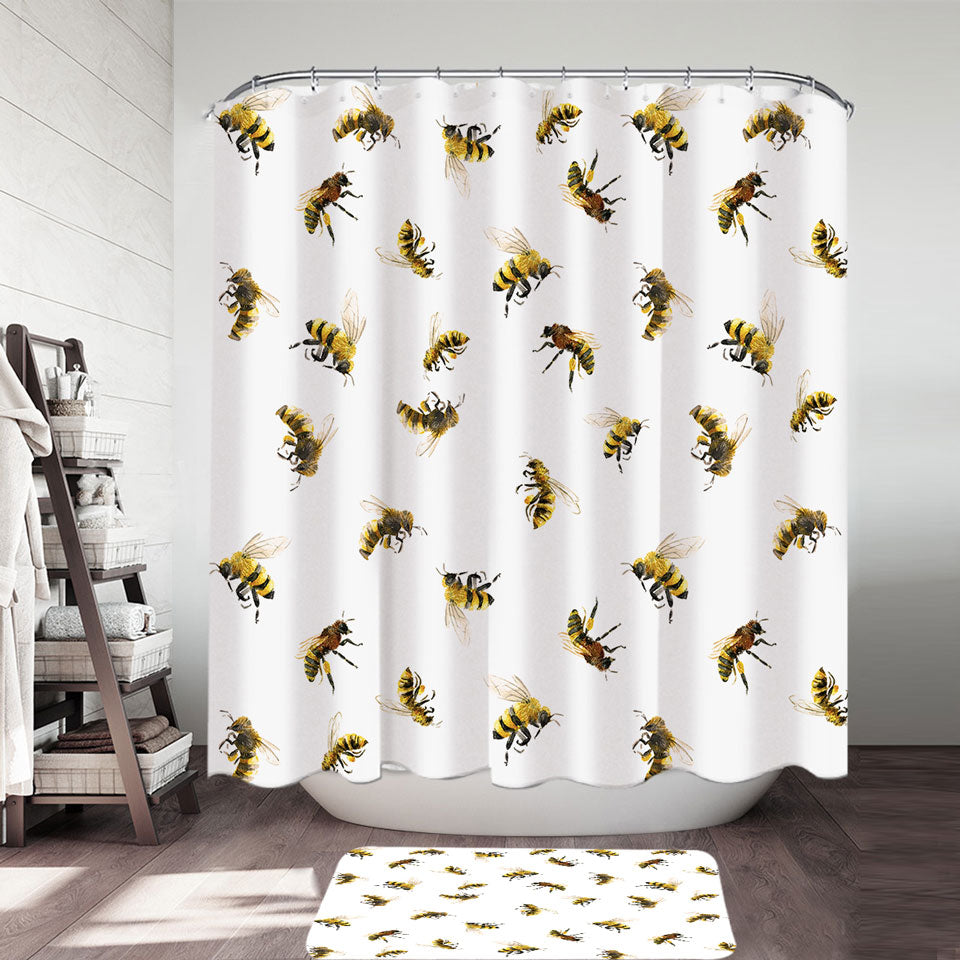 Bees Shower Curtain