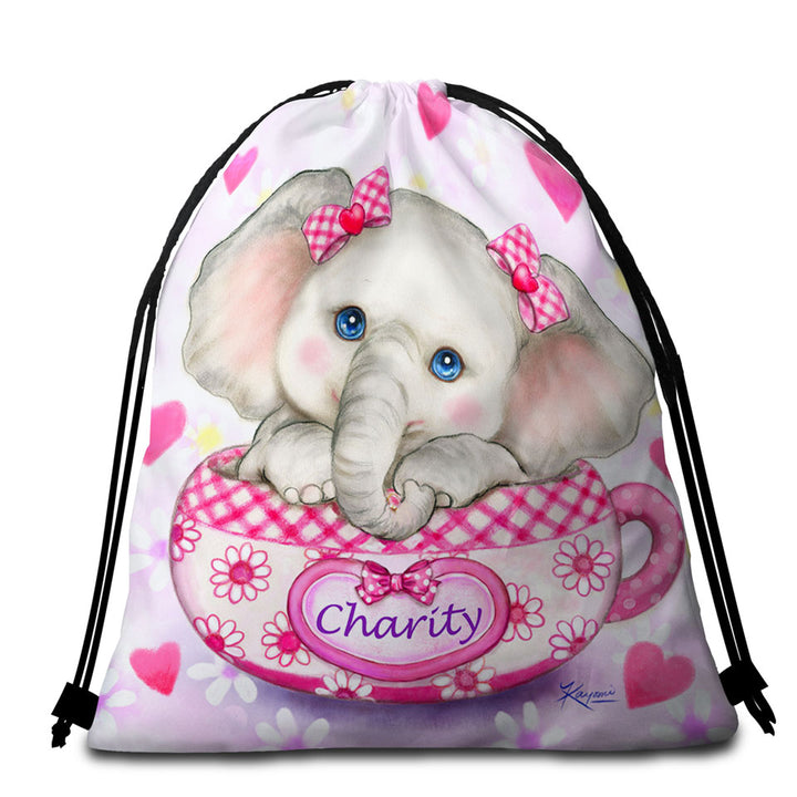 Best Beach Towel Bags for Kids Inspiring Design Cute Girly Elephant