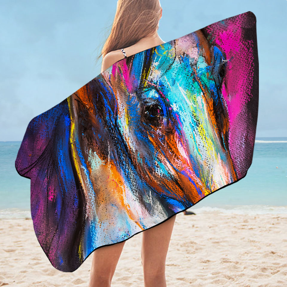 Best Beach Towels Artistic Horse Painting