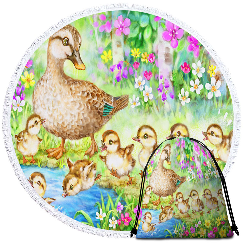 Best Beach Towels Designs for Kids Children Duck Family