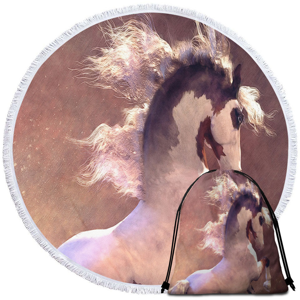 Best Beach Towels with Pride Beautiful White Brown Spots Horse