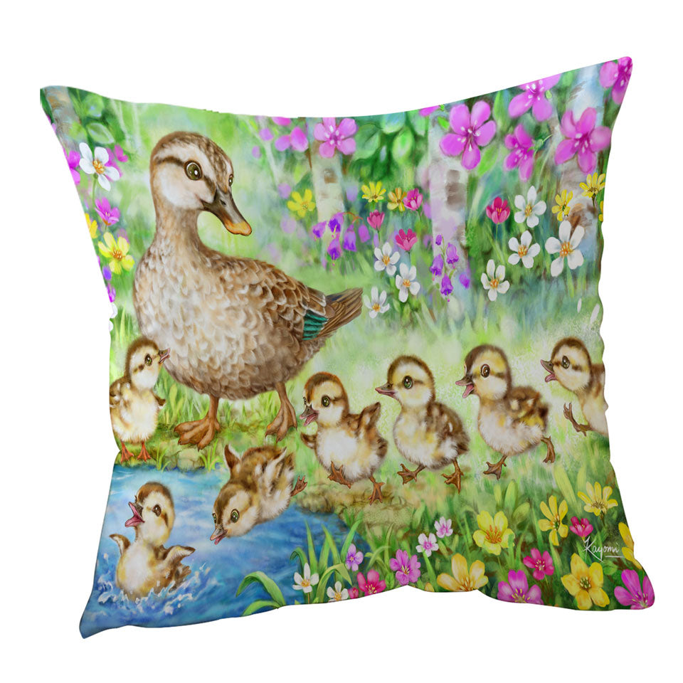 Best Cushion Covers Designs for Kids Children Duck Family
