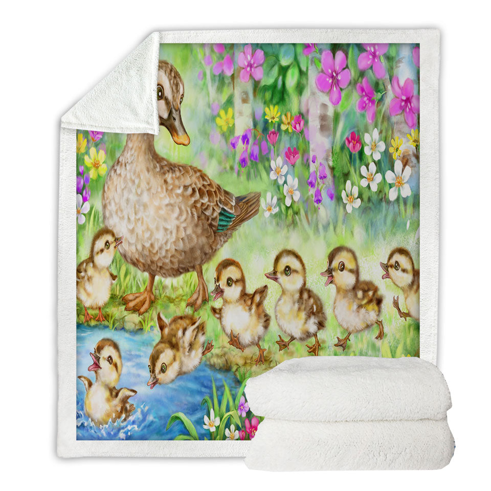 Best Sofa Blankets Designs for Kids Children Duck Family