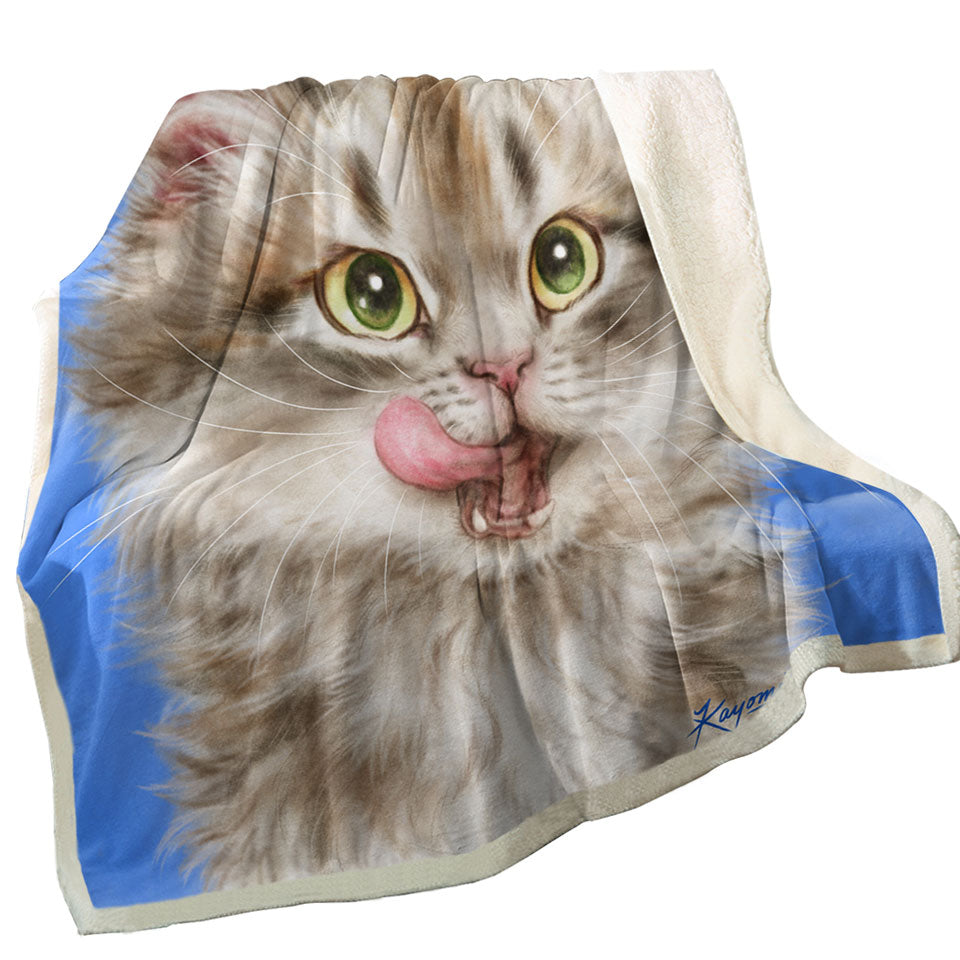 Best Throws with Cats Cute and Funny Art Hungry Furry Kitten