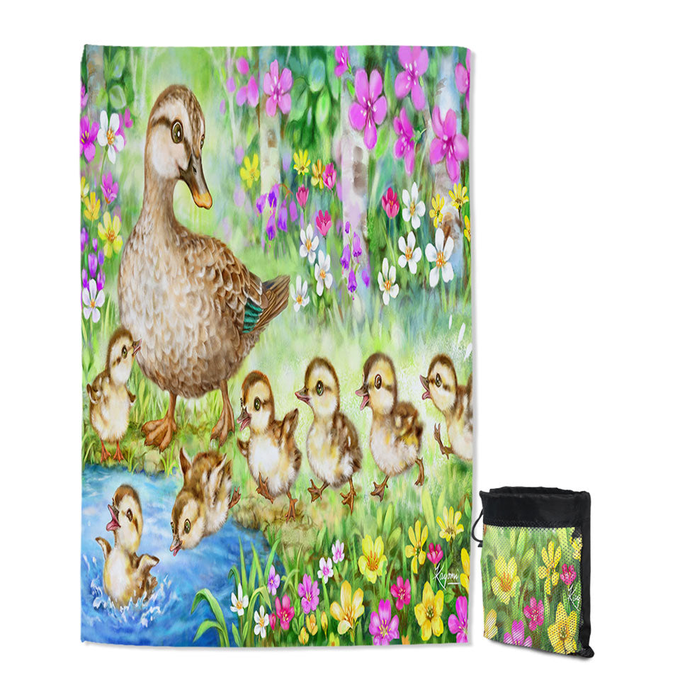 Best Travel Beach Towel Designs for Kids Children Duck Family