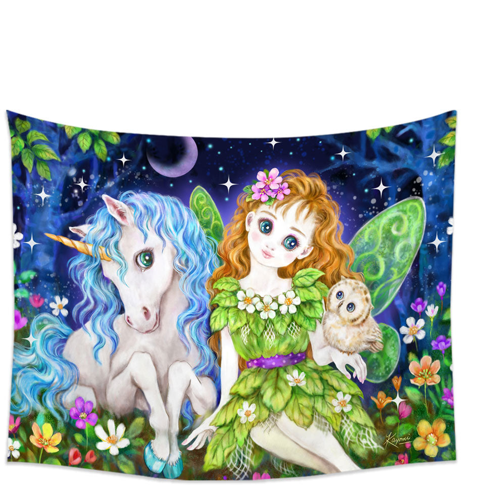 Best Wall Decor for Children Art Design Leaf Fairy and Unicorn